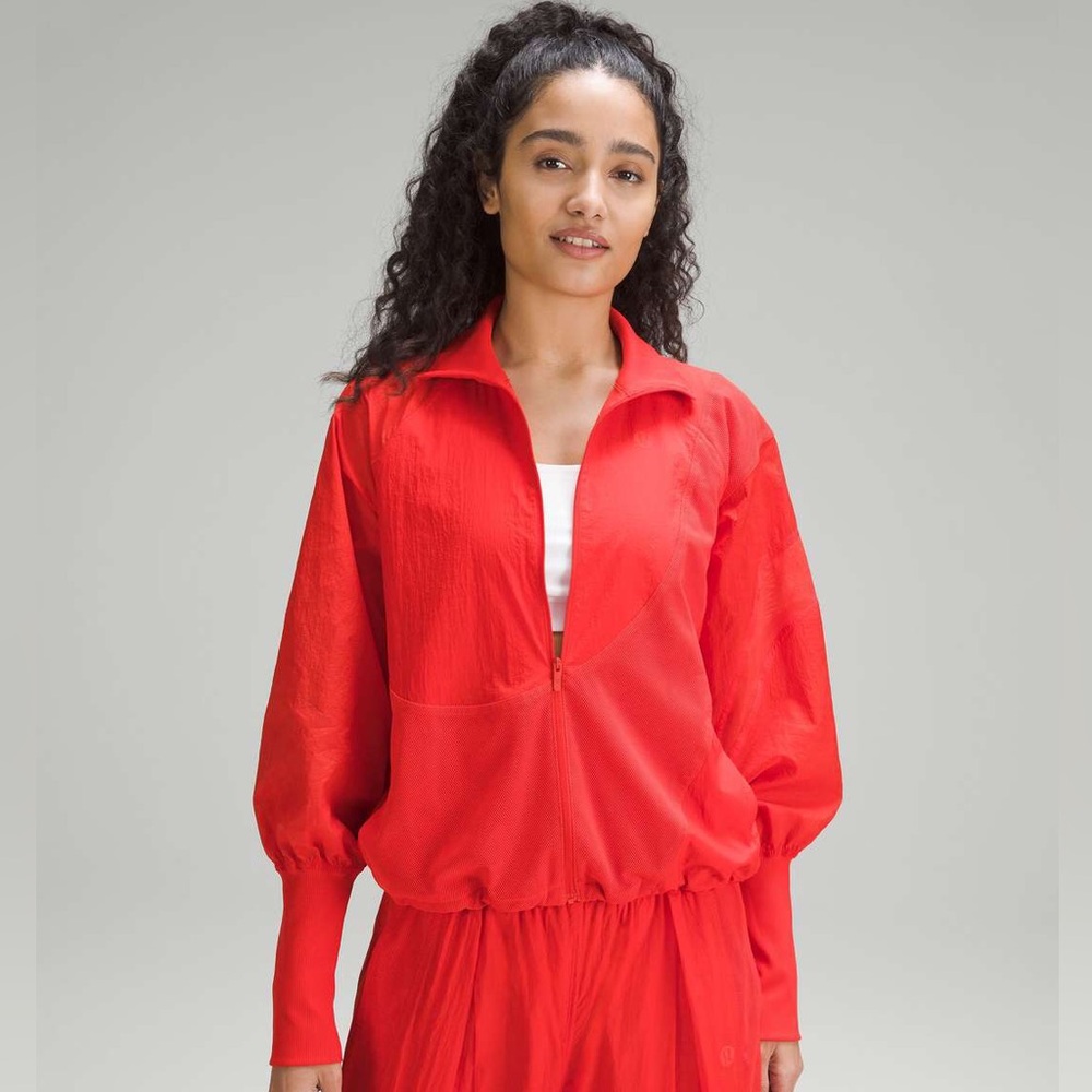 Lululemon Lightweight Tennis Full Zip Jacket Hot Heat